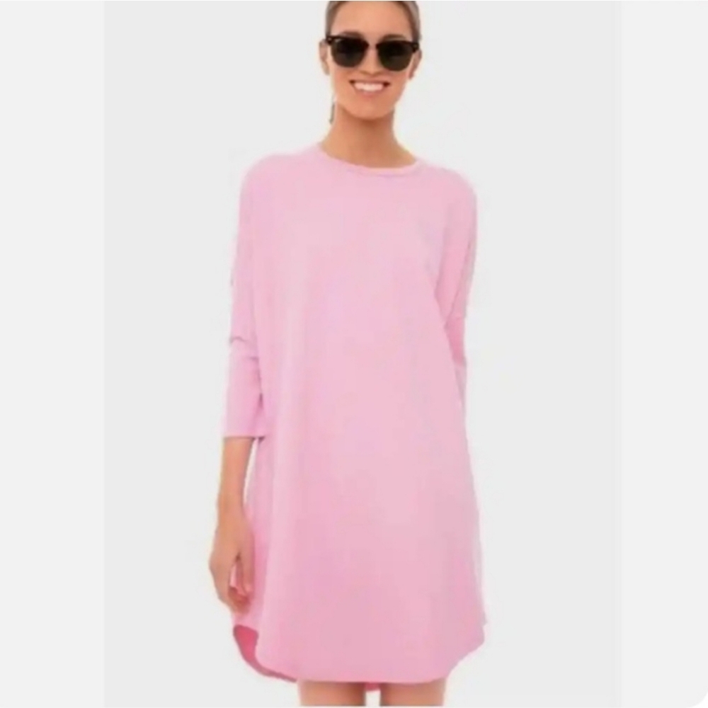 Pomander Place Tuckernuck Pink Sue Oversized Sweatshirt T-Shirt Dress ~ M/L